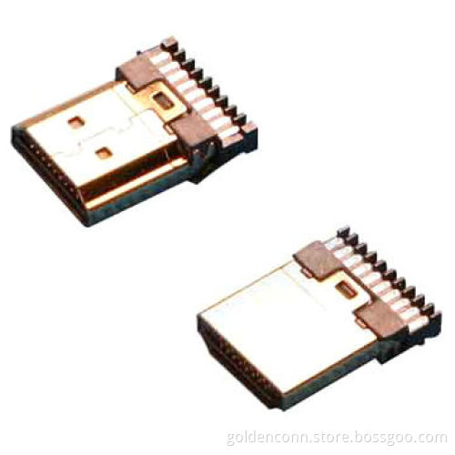 HDMI Connector in Plug Gold Type